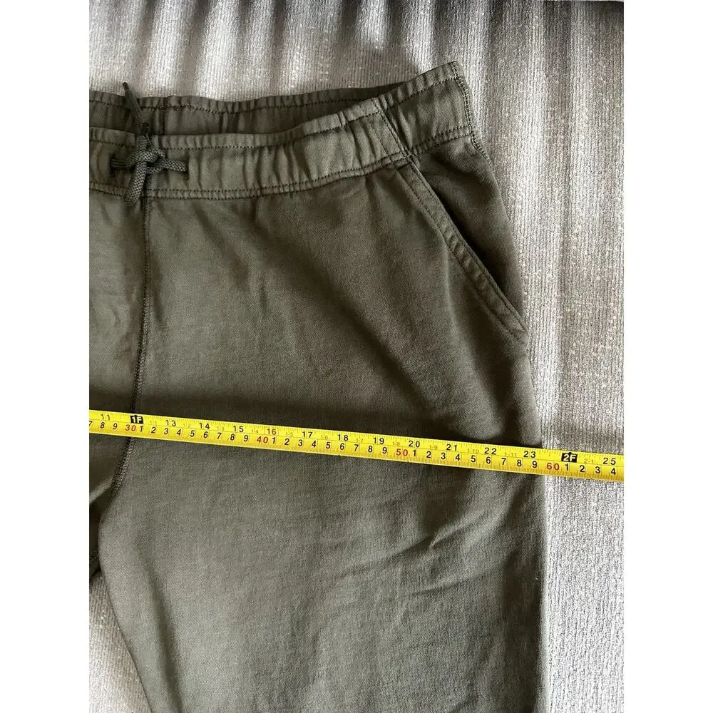 J.Crew Sweatpants Mens XL Military Green joggers Fleece Tapered Leg Drawstring